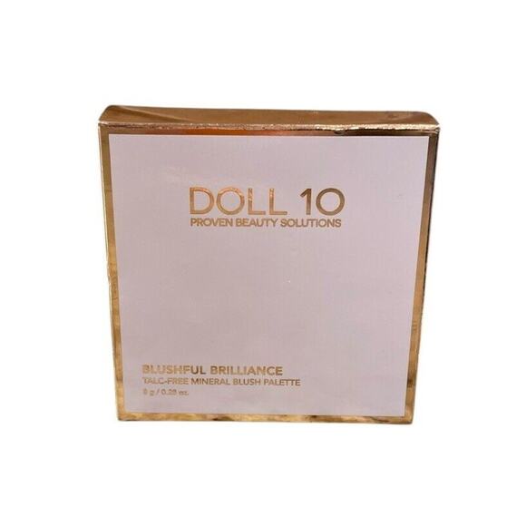 DOLL 10 Blush Palette Blushful Brilliance Talc Free Mineral 4 Shades NEW - Picture 1 of 4